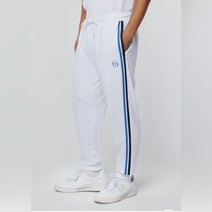 MESH DAMARINDO TRACK PANT- WHITE/ MARITIME BLUE